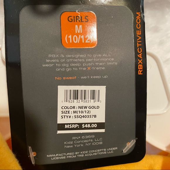 NWT - Girls RBX Sweatshirt & Leggings - Yellow Matching Outfit w/ Rainbow Heart - Picture 11 of 16